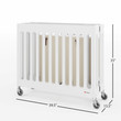 Foundations Compact Boutique™ Folding Crib, White