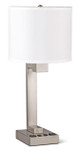 Strata Twin Table Lamp with 2 Outlets