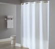 Hookless Plainweave Hotel Shower Curtain, White 71" x 74" - Case of 12