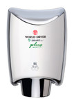 World Dryer K-972P2 SMARTdri Plus Automatic High Speed Hand Dryer, Bright Stainless Steel