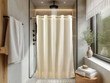 Hang2It Poly 300 Polyester Shower Curtain Beige 71" W x 77" L, Case of 12