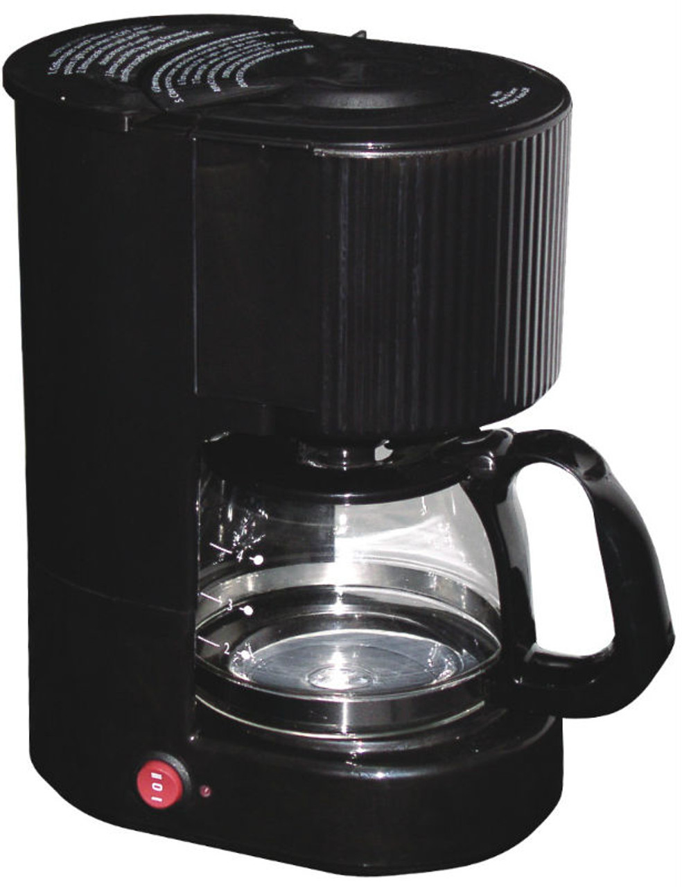 4-cup Coffee Maker Black with Glass Carafe