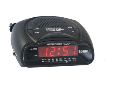 Sonnet Compact LED AM/FM Clock Radio