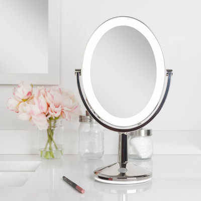 Zadro Huntington 9" Oval LED Rechargeable Mirror 5X/1X