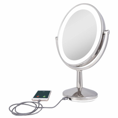 Zadro Huntington 9" Oval LED Rechargeable Mirror 5X/1X