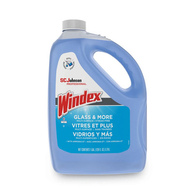 Windex Glass Cleaner with Ammonia-D, 1 Gallon, Case of 4