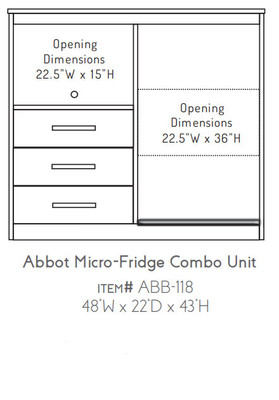 Dimensions for microwave and refrigerator