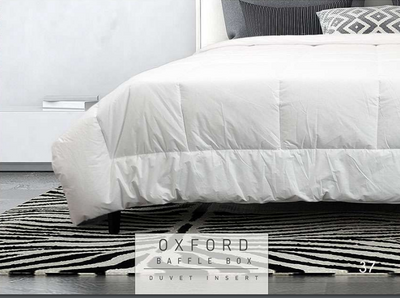 Oxford Lightweight Twin 66 x 89 Duvet Insert Baffle Box Design