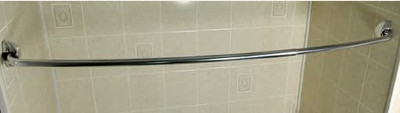 Curved Shower Rod  44" - 72" Chrome
