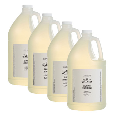 JR Watkins, Aloe & Green Tea Shampoo Gallon, Case of 4