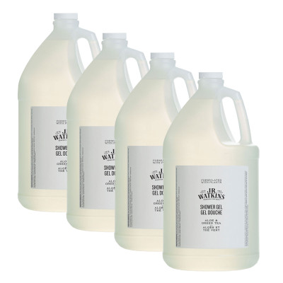 JR Watkins, Aloe & Green Tea Body Wash Gallon, Case of 4