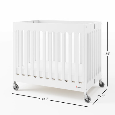Foundations Compact Boutique™ Folding Crib, White