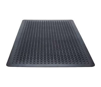 Flex Step Rubber Anti-Fatigue Mat-Black
