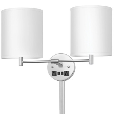 Corbel Double Wall Lamp with 2 Outlets