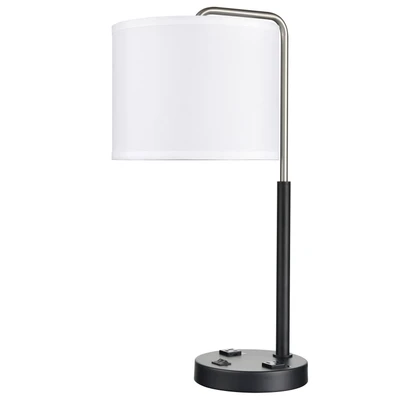 Valeria Twin Table Lamp with 2 Outlets