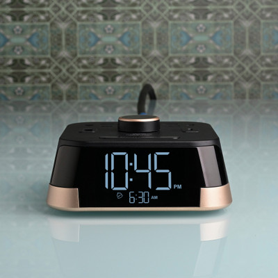 Brandstand CubieTime Hotel Charging Alarm Clock, Black – Case of 6