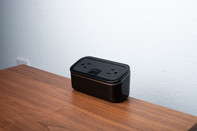 Brandstand CubieMini Tabletop Hotel Power Strip Charging Station, Black - Case of 6