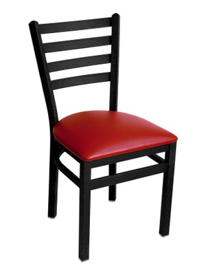 Florida Seating MET-05S Indoor Metal Side Chair, Black