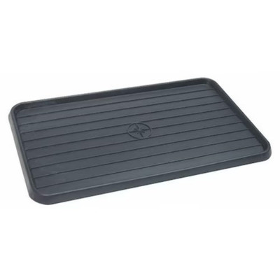 WirthCo All Weather Polypropylene Multi-Use Boot Tray, Black 25" x 15" x  3/4", Case of 18