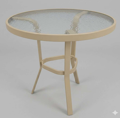 30" Round Acrylic Outdoor Dining Table