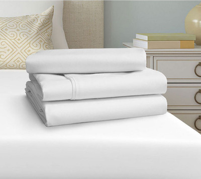 Oxford T400 Cotton Blend King Flat Hotel Sheets 120" x 125" – Case of 12