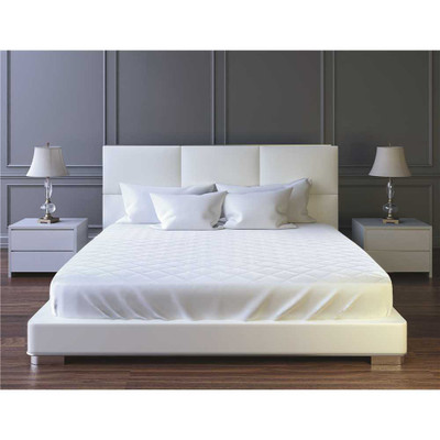 Oxford Waterproof Quilted Mattress Pad, 39x80x15 Twin Size, White, Case of 10