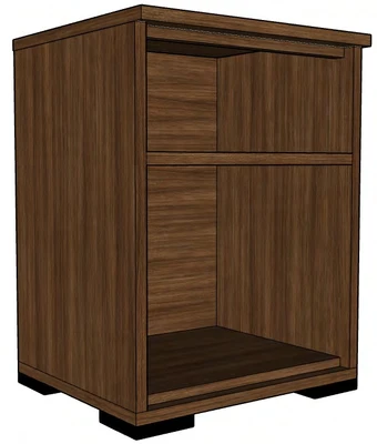 Barron Nightstand with Shelf 18"W x 16"D x 24"H