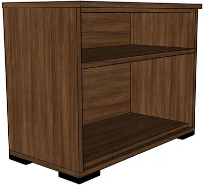 Barron Nightstand with Shelf 30"W x 16"D x 24"H