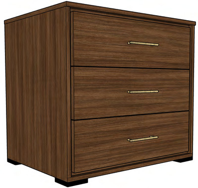 Barron 3 Drawer Chest 32"W x 24"D x 30"H