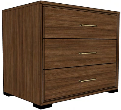 Barron 3 Drawer Chest 36"W x 24"D x 30"H
