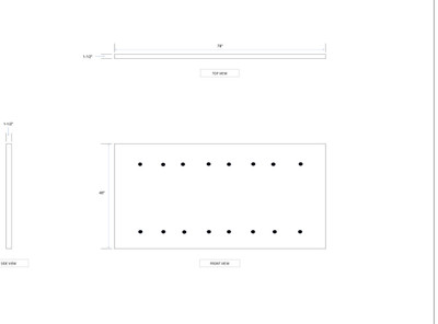Barron King Headboard 48 Inch with Pad Set Connectors