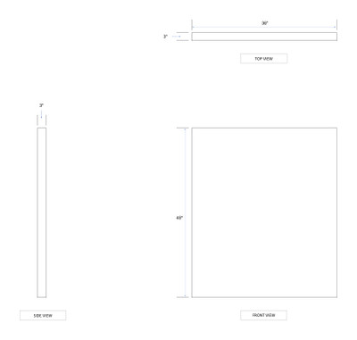 Barron 36 Inch Wide Wall Guard - 48 Inch Height