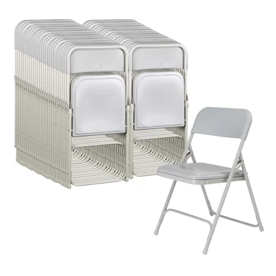 NPS 800 Series Premium Lightweight Plastic Folding Chair – 4 Pack