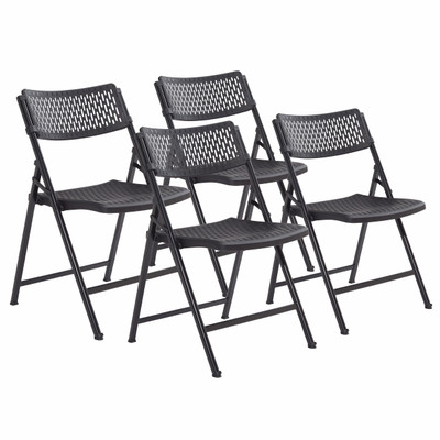 NPS AirFlex 1400 Series Premium Plastic Folding Chair – 4 Pack