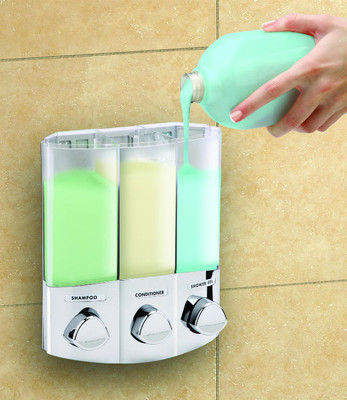 Better Living 76334-1 Euro TRIO Dispenser, Translucent Container, Satin Silver