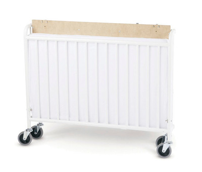 StowAway™ Compact Steel Folding Crib with 4" Casters and 2" Foam Mattress, White