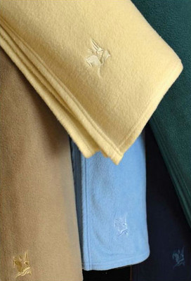 Oxford Microplush Fleece Blanket, Queen 90 X 90, 100% Polyester
