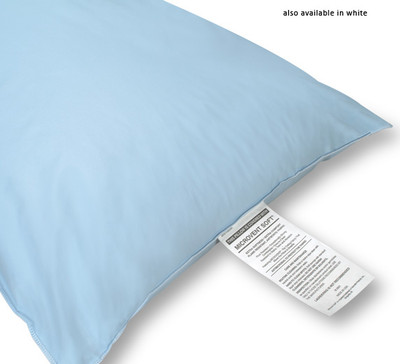 Microvent Soft Healthcare Pillow Small 16 Oz Fill, White or Blue, 12 per case, Price Per Each