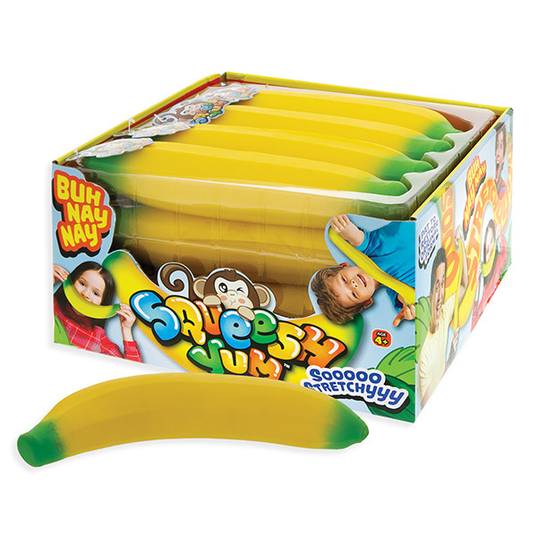 スクイーズ　muimui3x Squeesh Yum Buh Nay Nay Stretchy Banana Toy | Cloverkey Hospital