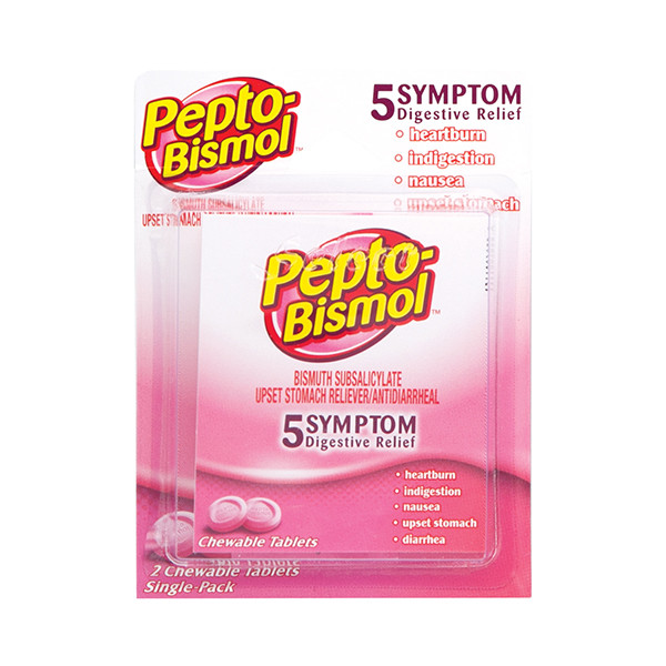 PeptoBismol Upset Stomach Relief Chewable Tablets Individual Single