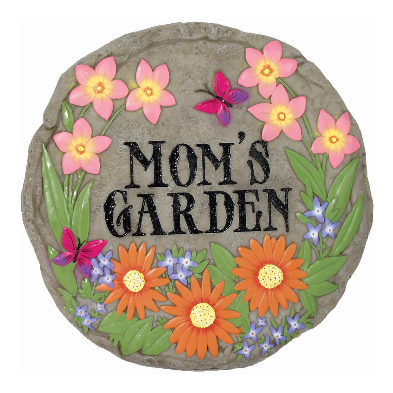 Mom's Garden Round Stepping Stone | Cloverkey Hospital Gift Shops