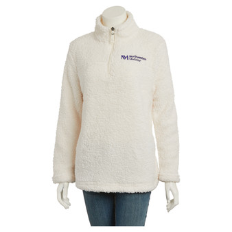Northwestern Medicine Logoed Women's Sherpa Jacket - Ivory - S