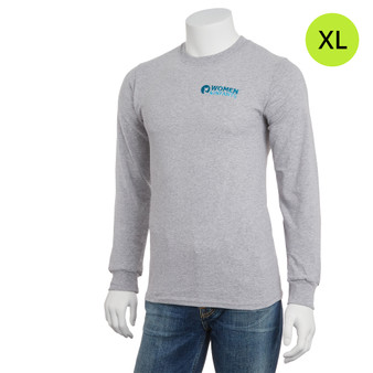 Women and Infants Hospital Logoed Long-Sleeved Shirt - Heather Gray - XL