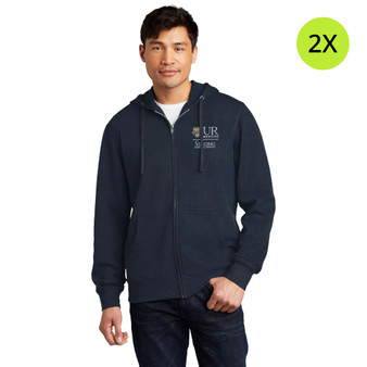 Strong Memorial Hospital District VIT Fleece Full Zip Hoodie - Navy - 2X