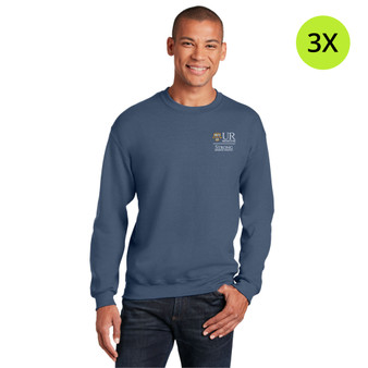 Strong Memorial Hospital Heavy Blend Crewneck Sweatshirt - Indigo Blue - 3X