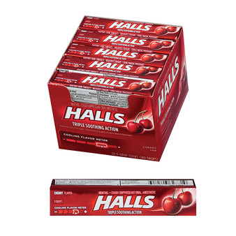 Halls Menthol Cough Drops - Cherry Flavor