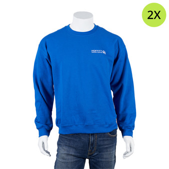 Moffitt Cancer Center Logoed Crew Sweatshirt - Royal Blue - 2X