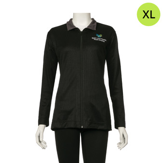 Paoli Hospital Logoed Women's Full Zip Pullover - Black/Gray - XL