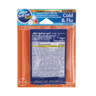 Alka-Seltzer Plus Cold Formula Tablets - Individual Single Dose Packet