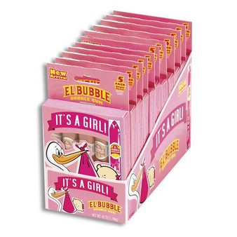 El Bubble Bubble Gum Birth Announcement Cigars - It's a Girl - 5 Pack